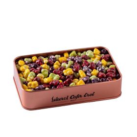 Åžekerci Cafer Erol Mixed Fruit Dragee - Bronze Tin Box - Large, 300 g