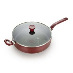 Easy Care Nonstick Cookware, Jumbo Cooker, 5 Quart, Red