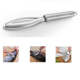 Fish Scaler Tool, Stainless Steel Fish Scaler Remover Fish Scraper Scaler with Sawtooth