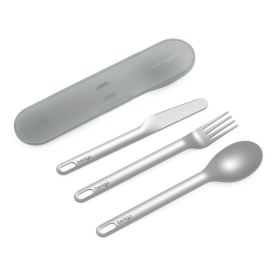 BentgoÂ® Stainless Travel Utensil Set - Reusable 3-Piece Silverware Set with Carrying Case, High-Grade Premium Steel, BPA-Free Case